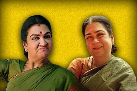 Urvashi in Mookuthi Amman and Soorarai Pottru