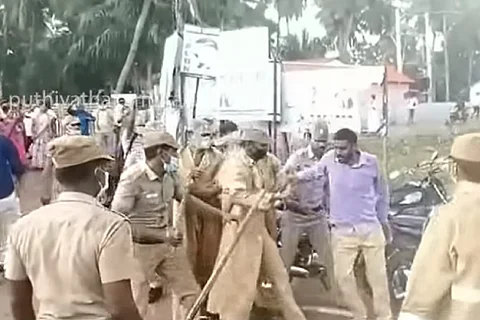 VCK members lathi-charged by police for protest against actor-BJP leader Khushboo