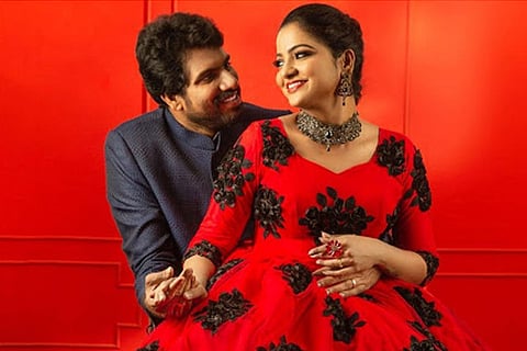 Actor and Video Jockey Chitra along with her husband Hemnath