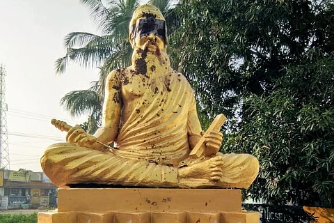Thiruvalluvar statue desecrated in TN, Stalin slams AIADMK for not preventing vandalism