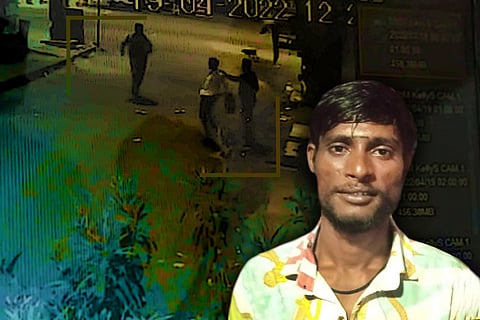 Vignesh against the backdrop of CCTV visuals
