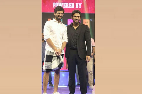 Vijay Deverakonda surprises Allu Arjun with gifts from his brand