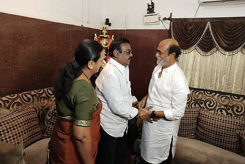 No politics discussed: Actor Rajinikanth meets DMDK Chief Vijayakant
