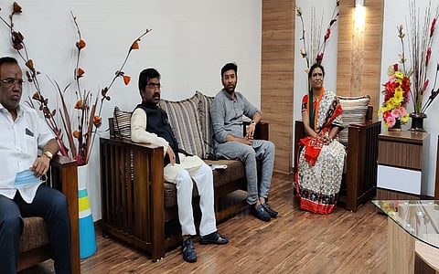 Vikram Goud along with BJP leaders