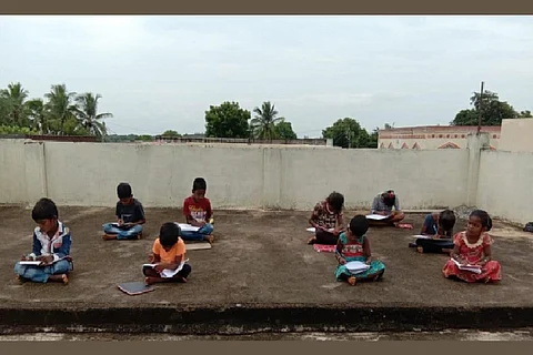 A village learning circle in Telangana