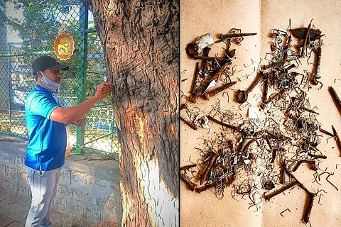 Vinod Kartavya and the collected nails and staples