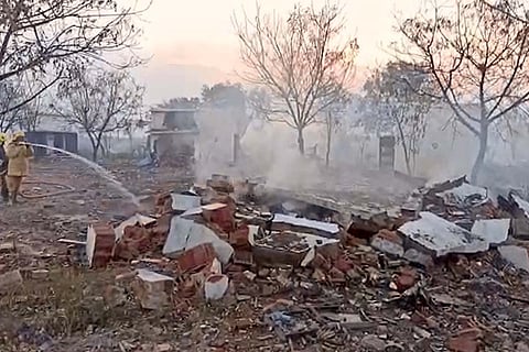 Site of fireworks explosion in TN's Virudhunagar, 5 dead and 14 injured