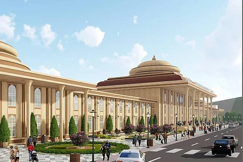 A model of revamped Vizag railway station