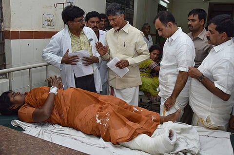 Andhra CM Naidu visits victims of Vontimitta tragedy, orders probe