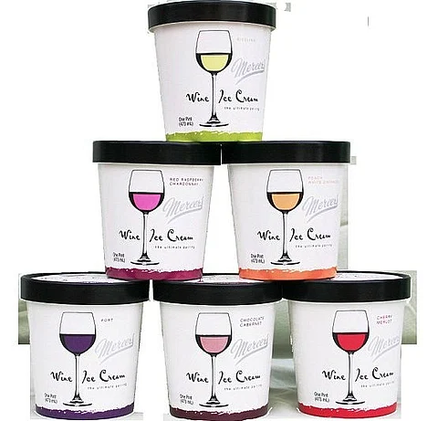 An adults-only wine-infused ice cream