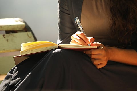 Woman writing
