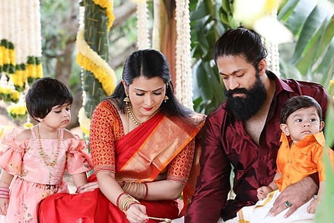 Actor Yash and his family