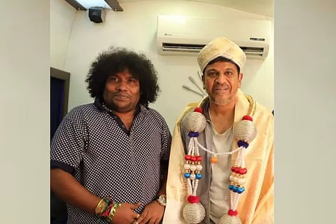 Yogi Babu with Shiva Rajkumar