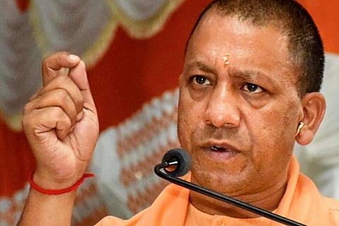 Yogi Adityanath addressing a gathering