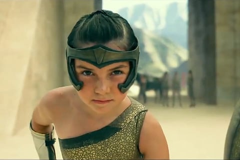 Young Diana in Wonder Woman 1984 film