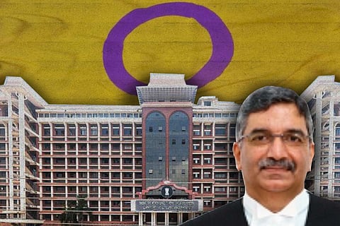 Justice VG Arun against the backdrop of Kerala High Court and intersex flag