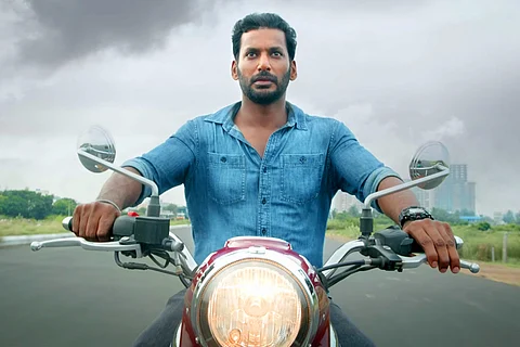 Actor Vishal in Veeramae Vaagai Soodum teaser