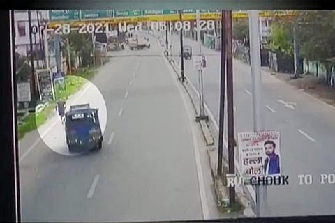 A screenshot of the CCTV footage
