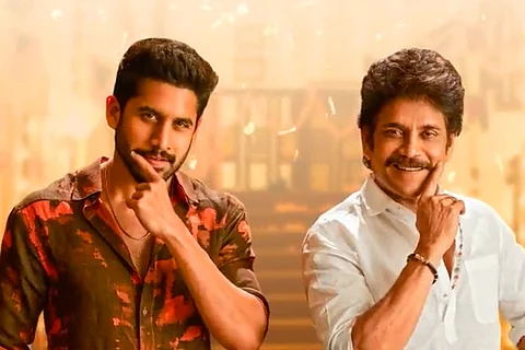 Naga Chaitanya (L) and Nagarjuna (R) in Bangarraju_