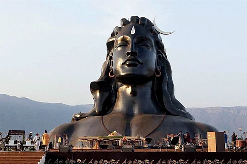 Shiva statue at Isha Foundation in Coimbatore