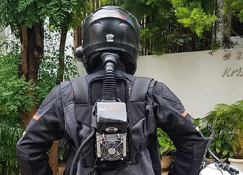 Bengaluru man designs ‘air-conditioned’ helmet for bike riders