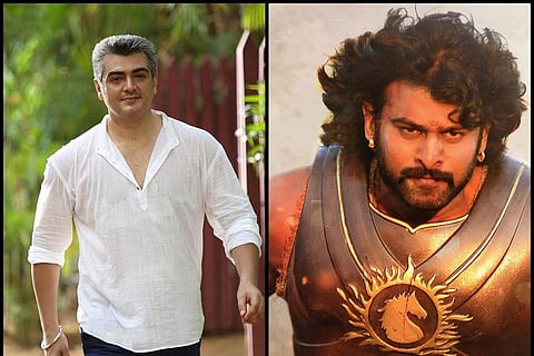 Ajith and Prabhas meet at Ramoji Film City in Hyderabad