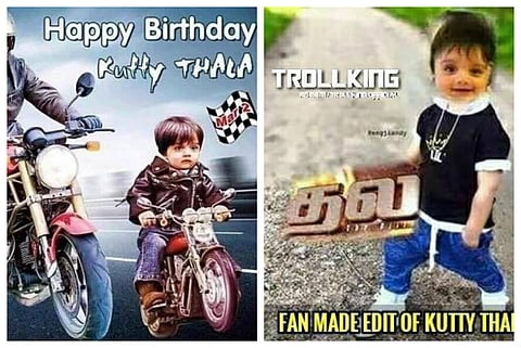 Kutty Thala's fantastic first: Fan-made posters a rage on Ajith’s son’s birthday