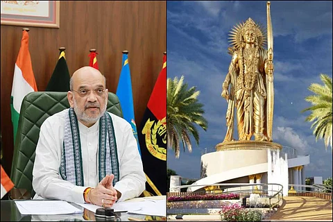 Amit Shah lays foundation for 108-feet Ram statue in Andhra