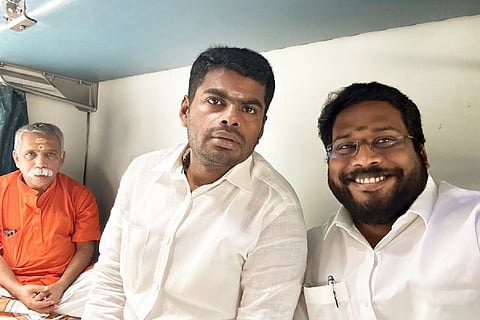 TN BJP chief Annamalai with Surya Siva