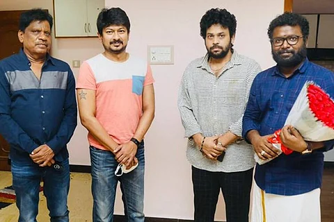 Udhayanidhi Stalin with Arunraja Kamaraj
