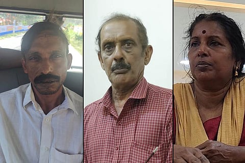 A collage of the images of Shafi on the left, Bhagaval Singh at the centre and Laila at the right