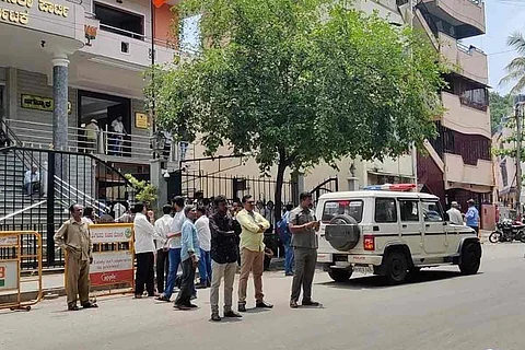 BJP supporters at Malleshwaram