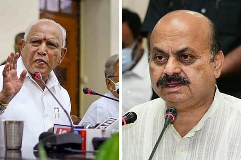 BJP leaders BS Yediyurappa and Basavaraj Bommai