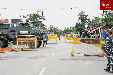 Border between Kuki and Meitei areas in Kangwai / By Bhuvan Malik