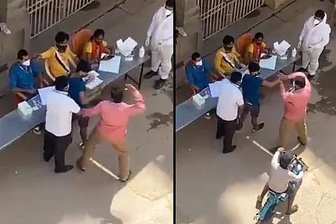 Bengaluru boy getting thrashed by BBMP official for refusing COVID-19 test