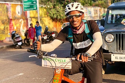 Try to swerve left, it turns right: Kerala students use fun bicycle to promote cycling