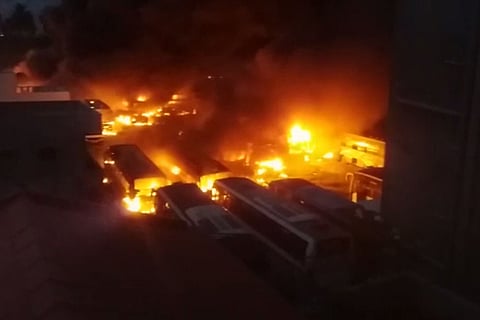 Cauvery crisis: 45 KPN travels buses set on fire in Bengaluru