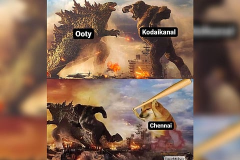 A meme that was shared with #chennaisnow