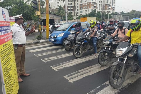 Chennai traffic police and motorists