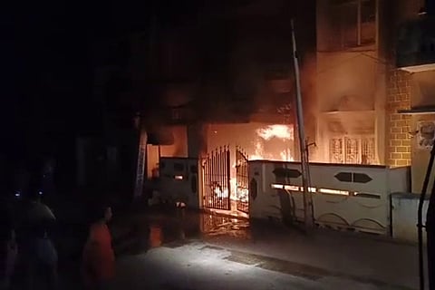 Three including father-son duo dead in fire accident at home in Chittoor