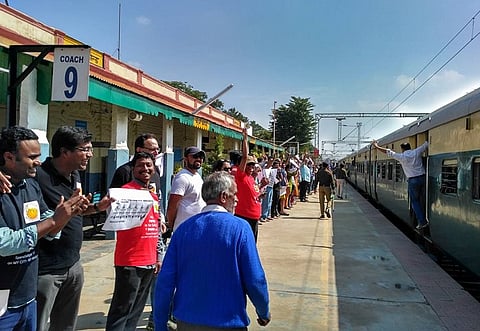 Bengaluru citizens cry Chuku Buku Beku, launch rail yatra demanding suburban trains