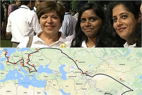 These 3 women are driving from Coimbatore to London, via 24 countries in just 70 days