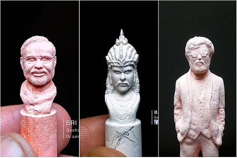 Meet the B'luru techie who mesmerised PM Modi with his miniature chalk sculptures