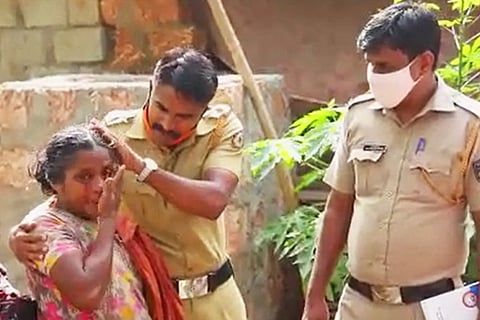 Kerala police personnel on COVID-19 front.