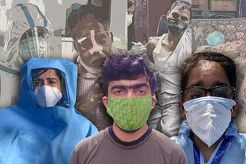 Collage of TNM reporters on the ground covering the pandemic.