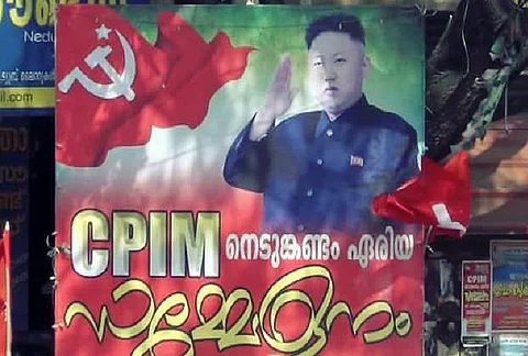 North Korea’s Kim Jong-Un appears in a poster in Kerala, CPI (M) denies it’s official