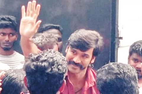 Pics of Dhanush’s handlebar moustache go viral