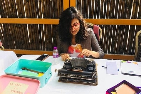 Words of cheer: Meet the Hyd woman who writes poems with her typewriter on the street