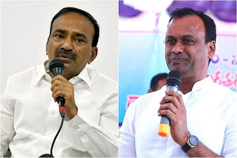 Telangana BJP leaders Eatala Rajender and Komatireddy Raj Gopal Reddy