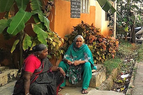 Residents at the Sulikunte EWS quarters